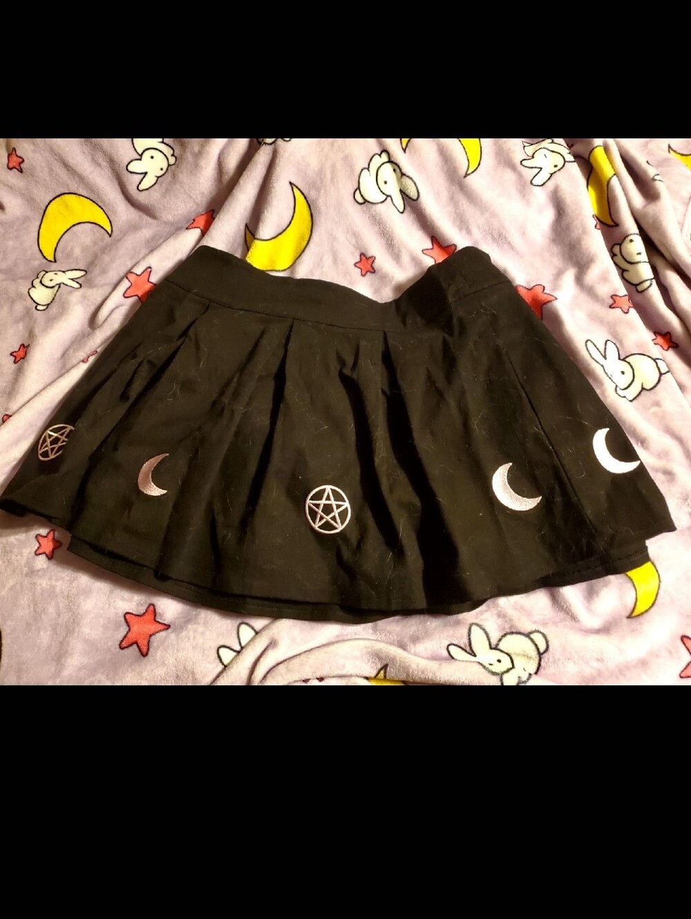 Dolls Kill Pleated Pentagram Moon Skirt Killstar Hot Topic Blackcraft Witch